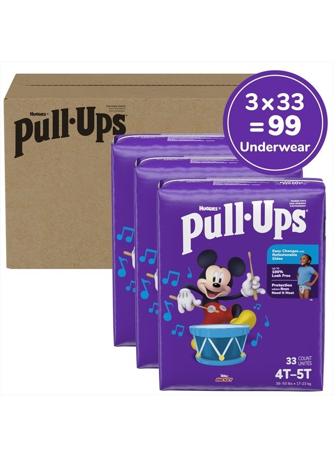 Pull-Ups Boys' Potty Training Pants, 4T-5T (38-50 lbs), 99 Count (3 Packs of 33)  - Image 2