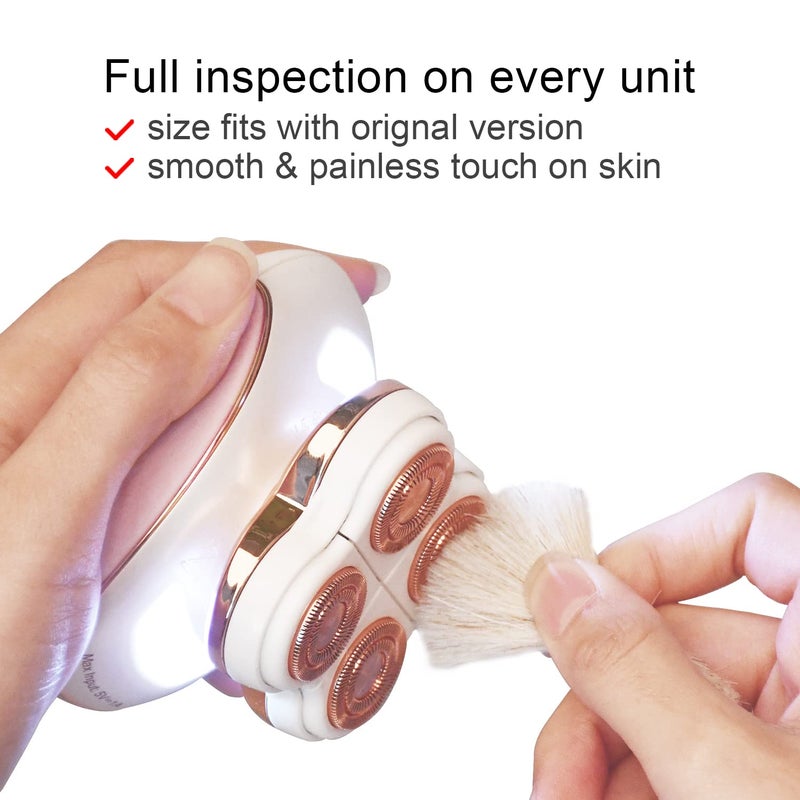 tuokiy Legs Hair Remover Replacement Heads For Finishing Touch Flawless Legs Women's Hair Remover Rose Gold - Image 3