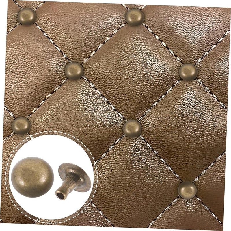 HAPINARY 100pcs Silver Round Rivet Spikes for Clothing Shoes Bags Belts DIY Crafting Kit - Image 5