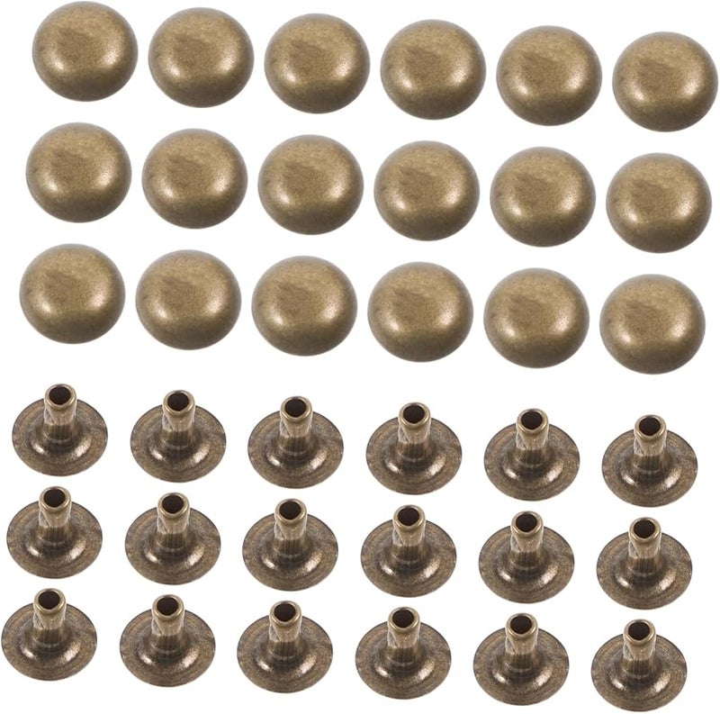 HAPINARY 100pcs Silver Round Rivet Spikes for Clothing Shoes Bags Belts DIY Crafting Kit - Image 1