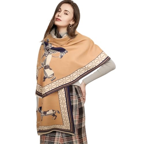 EXTREE Scarfs for Women Pashmina Silky Shawl Wrap for Evening Dressing Blanket Open Front Poncho Cape - Image 2