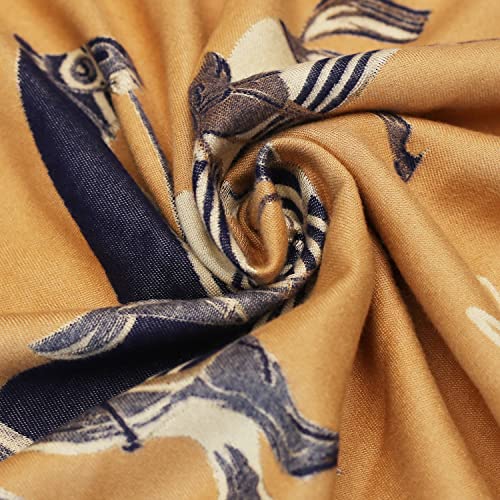 EXTREE Scarfs for Women Pashmina Silky Shawl Wrap for Evening Dressing Blanket Open Front Poncho Cape - Image 4