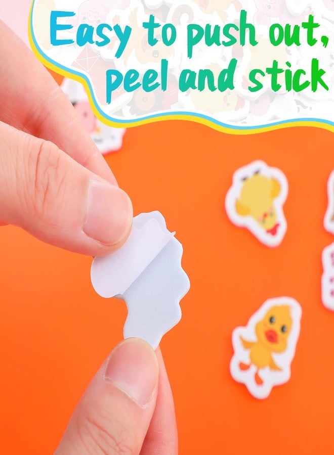 Sureio 500 Pack Farm Animal Foam Stickers Self Adhesive Cute Barn Cow Pig Horse Chicken Themed Party Favors Gifts DIY Stickers for Kids Classroom Birthday Party Supplies Decor - Image 3