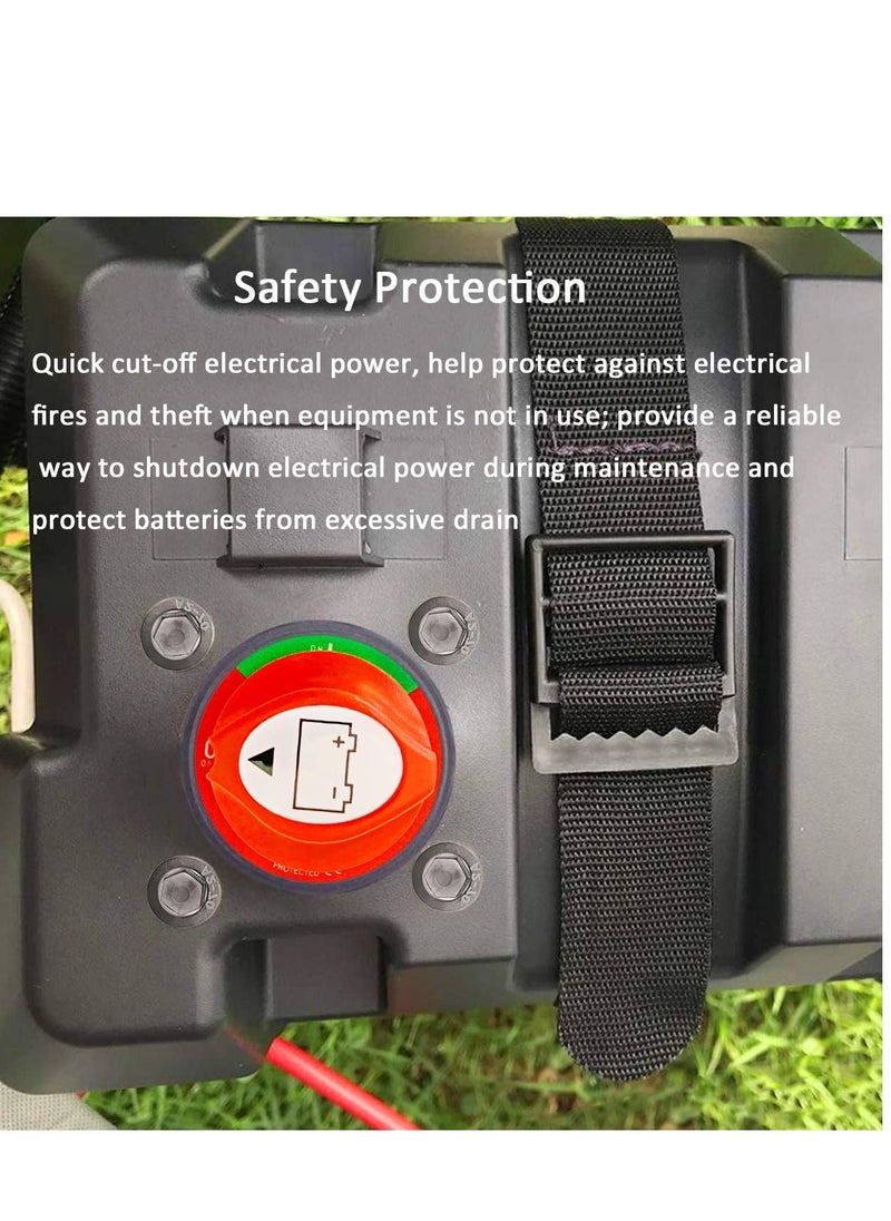 Generic - Battery Disconnect Switch Master, Master Isolator, 12V-48V Waterproof Power Isolator On-Off Kill 275Amps High Current for Car RV Marine Boat Truck ATV Vehicles (On/Off) - Image 1
