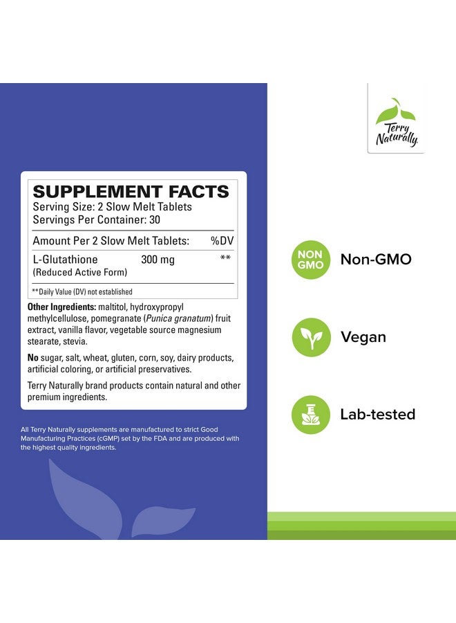 Terry Naturally تيري ناتشورالي كلينيكال غلوتاثيون - مكمل مضاد للأكسدة لامتصاص عالي - مكمل غذائي مع L-غلوتاثيون - مكمل نباتي لدعم صحة الخلايا - 60 قرص ذوبان بطيء (عبوة من 2) - Image 2