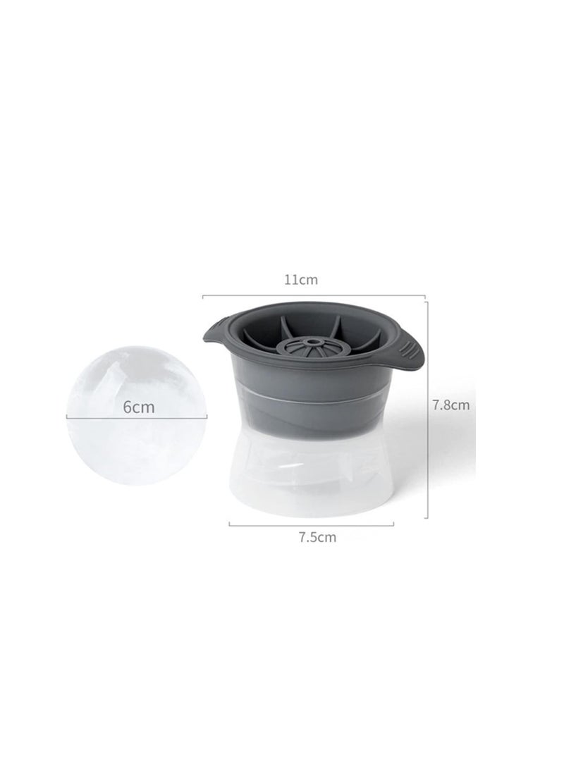 Dubkart 4pcs Silicone Sphere Ice Cube Mold Kitchen Stackable Slow Melting DIY Ice Ball - Image 2