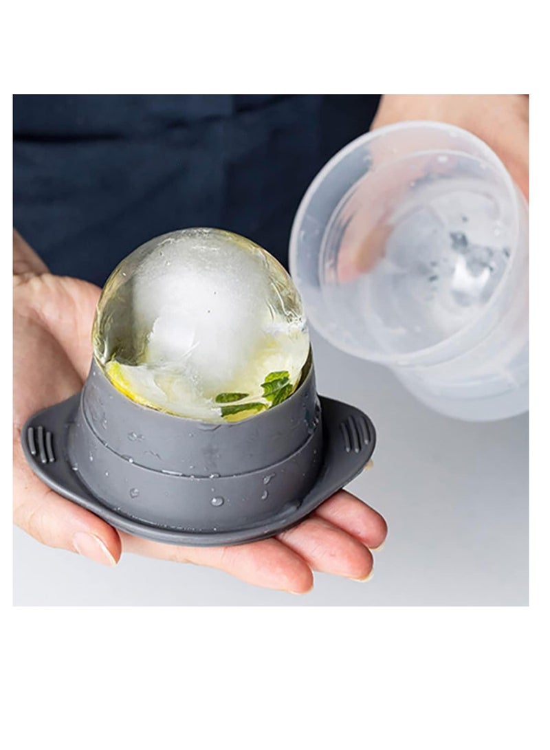 Dubkart 4pcs Silicone Sphere Ice Cube Mold Kitchen Stackable Slow Melting DIY Ice Ball - Image 3