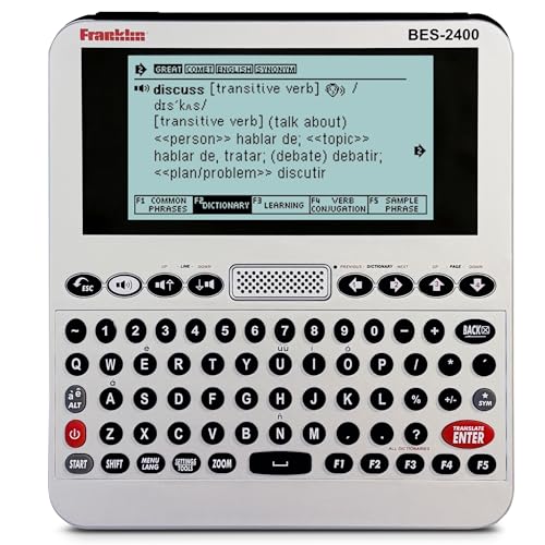 Franklin BES-2400 Talking Bilingual Dictionary English - Spanish and Spanish - English, Medical & Drug Dictionary, Talking Phrase Book & More - Image 1