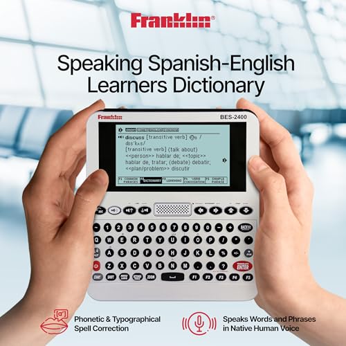 Franklin BES-2400 Talking Bilingual Dictionary English - Spanish and Spanish - English, Medical & Drug Dictionary, Talking Phrase Book & More - Image 3
