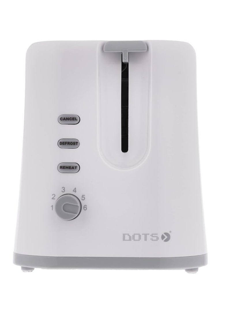 DOTS Dots Toaster 730-870W, 2Slice, Stainless Steel, White - BRD-01B  - Image 2