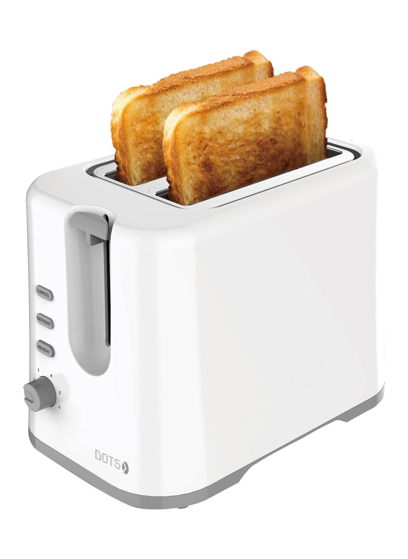 DOTS Dots Toaster 730-870W, 2Slice, Stainless Steel, White - BRD-01B  - Image 1