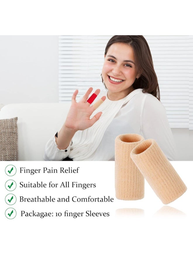 10PCS إصبع ضغط الأكمام دعم، إصبع الأكمام حماية الأسرة الإبهام قوس للإصبع الزناد التهاب المفاصل تورم كرة السلة الرياضة، التنفس مرنة تخفيف الألم - Image 2