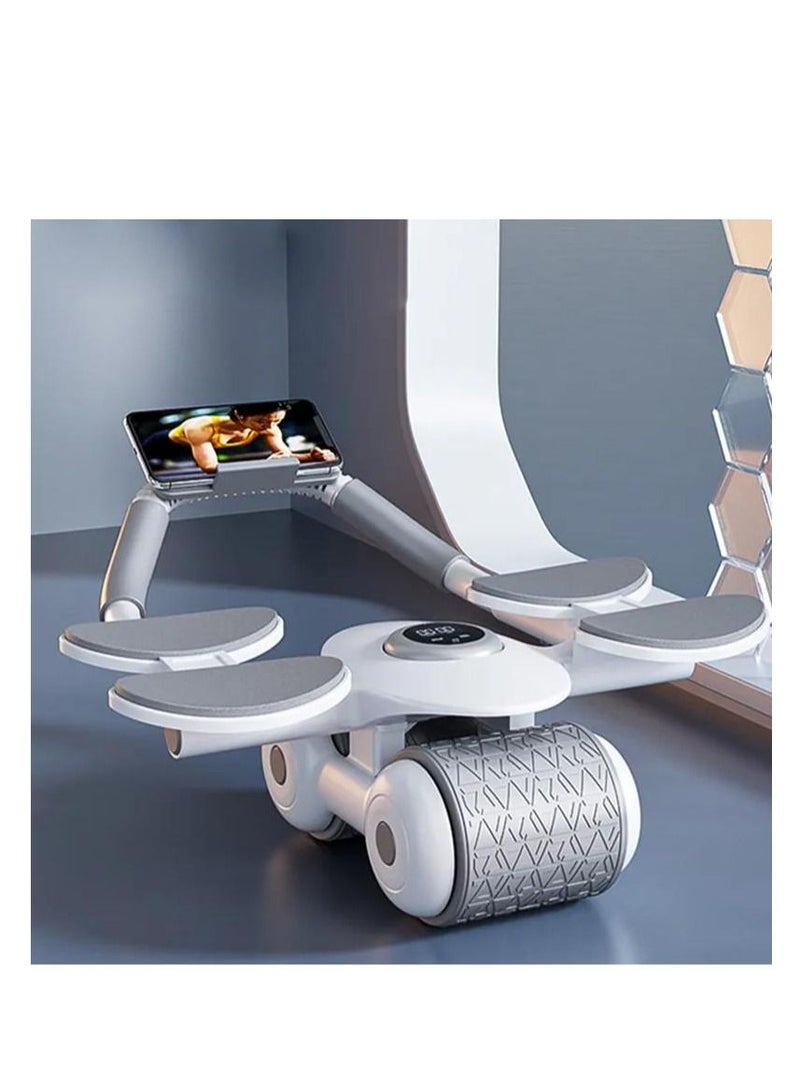 Y&D NEW Automatic Rebound Ab Abdominal Exercise Roller Wheel with Elbow Support and Timer for Core Training - Image 1