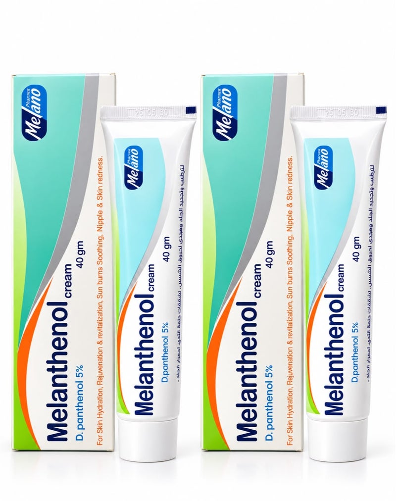 Melano Pharma 2 Piece Set Melanthenol Skin Moisturizing Cream For All Skin Types 2X40 gm - Image 1