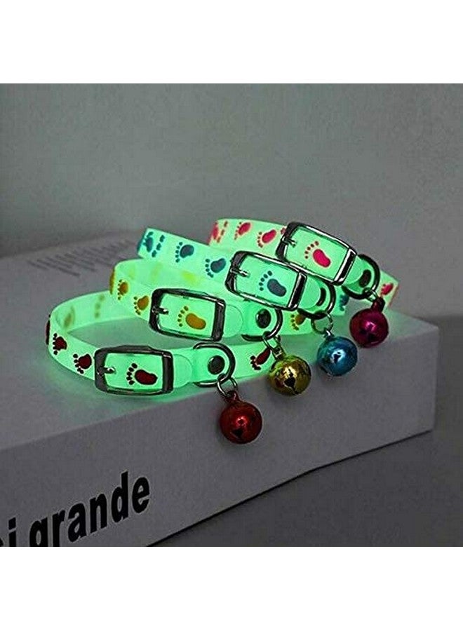 طوق عاكس قابل للتعديل للقطط والقطط الصغيرة مزود بأجراس طوق قابل للتعديل من الراديوم للقطط والجراء والقطط الصغيرة (قد يختلف اللون) عبوة من قطعتين، 0D-11 سم - Image 1