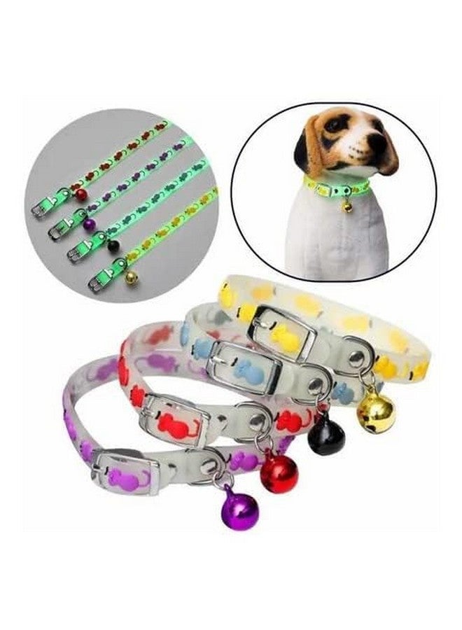 طوق عاكس قابل للتعديل للقطط والقطط الصغيرة مزود بأجراس طوق قابل للتعديل من الراديوم للقطط والجراء والقطط الصغيرة (قد يختلف اللون) عبوة من قطعتين، 0D-11 سم - Image 4