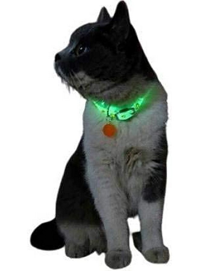 طوق عاكس قابل للتعديل للقطط والقطط الصغيرة مزود بأجراس طوق قابل للتعديل من الراديوم للقطط والجراء والقطط الصغيرة (قد يختلف اللون) عبوة من قطعتين، 0D-11 سم - Image 3