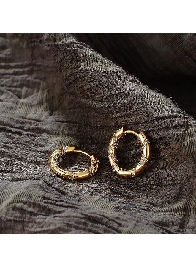 Mevecco Women Huggie Earrings Gold Hoop 14K Gold Filled Small Simple Handmade Hypoallergenic Everyday Jewelry - Image 5