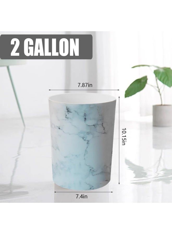 Feisco Small Trash Can for Bathroom, 2 Gallon Trash Can Trash Bin Wastebasket Garbage Can for Kitchen,Bathroom Office, Bedroom,Dorms,Laundry Room (White, 1 Pack) - Image 2