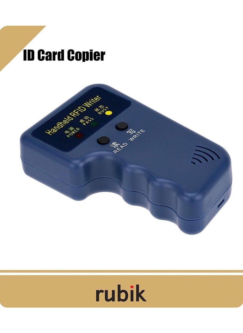 Rubik - مبرمج ناسخة بطاقة الهوية RFID المحمولة بتردد 125 كيلو هرتز/القارئ/الكاتب مع 6 قطع T5577 125 كيلو هرتز بطاقات الوصول للهوية القابلة للكتابة و6 قطع من بطاقات سلاسل المفاتيح - Image 1