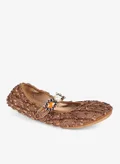 Cuple Jeweled Textured Flat