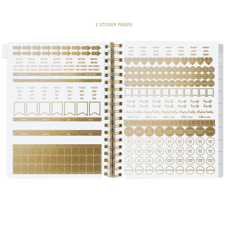 Graphique 2026 Spiral Vegan Leather Planner | 18 Month Organizer July 2025 - Dec. 2026 | Weekly & Monthly Spreads | To-Do & Note List | Reminder Stickers | Peanuts - Happiness Is | 8 x 10 - Image 4