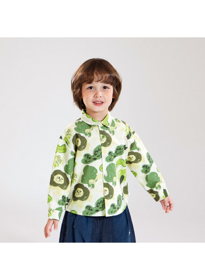 Limited Stock] Boys' Spring And Autumn Shirts Children's Floral Shirts Baby Stylish Trendy Jackets Fashionable And Chic - Image 3