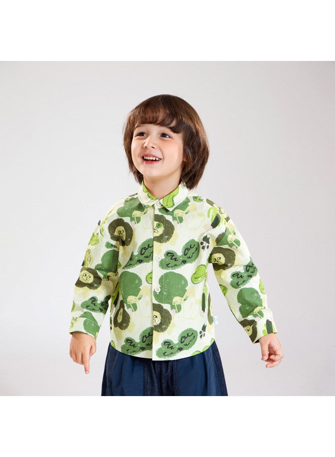 Limited Stock] Boys' Spring And Autumn Shirts Children's Floral Shirts Baby Stylish Trendy Jackets Fashionable And Chic - Image 2
