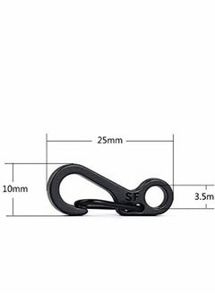 Y&D Mini Carabiner, Spring Back Pack Clasps Keychain Tactical Gear Hooks Key Chain for Outdoor Activity, Camping, Fishing, Hiking, Traveling, (Pack of 12)  - Image 2