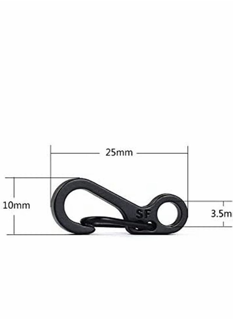 Y&D Mini Carabiner, Spring Back Pack Clasps Keychain Tactical Gear Hooks Key Chain for Outdoor Activity, Camping, Fishing, Hiking, Traveling, (Pack of 12)  - Image 2