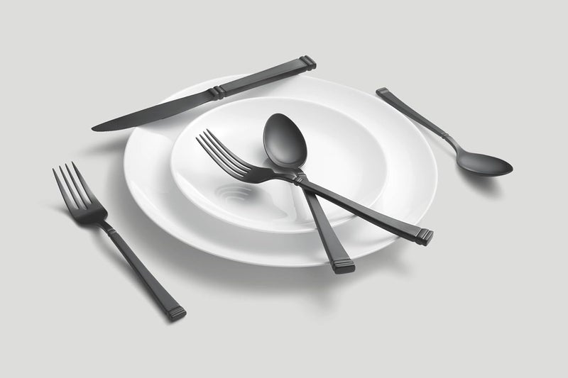 Cambridge 517320DS Riley Gunmetal 20-Piece Fine Flatware Set, Service For 4 - Image 3