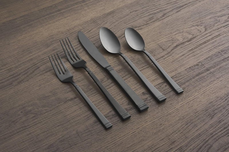 Cambridge 517320DS Riley Gunmetal 20-Piece Fine Flatware Set, Service For 4 - Image 2