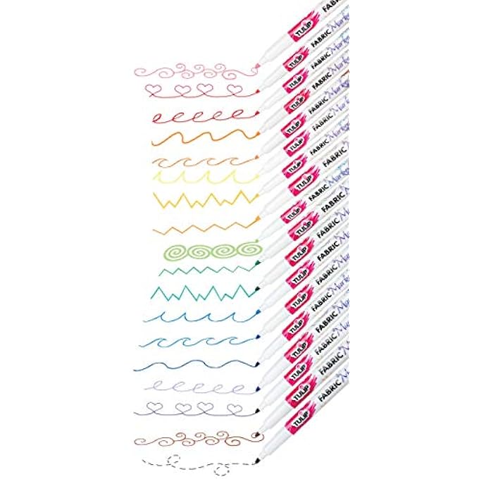 Tulip PERMANENT NONTOXIC FABRIC MARKERS, 20 PACK, MULTICOLOR - Image 2
