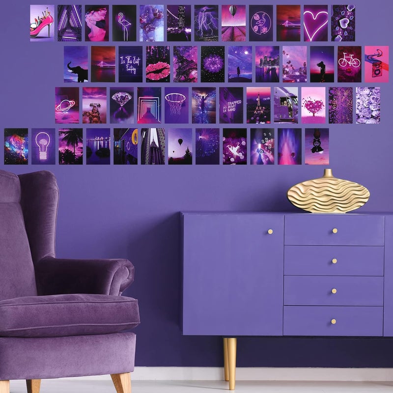 كلاراكو مجموعة ملصقات جدارية من كلاركو، 100 قطعة، مجموعة ملصقات جدارية فنية بوهو، ملصقات جدارية جمالية، 6 × 4 بوصة، ديكور غرفة نوم أنيق (بأسلوب أنيق) - Image 4