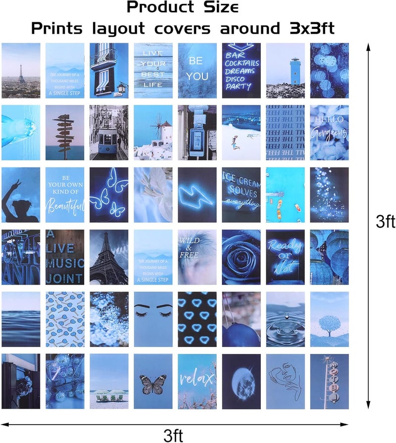 كلاراكو مجموعة ملصقات جدارية من كلاركو، 100 قطعة، مجموعة ملصقات جدارية فنية بوهو، ملصقات جدارية جمالية، 6 × 4 بوصة، ديكور غرفة نوم أنيق (بأسلوب أنيق) - Image 2