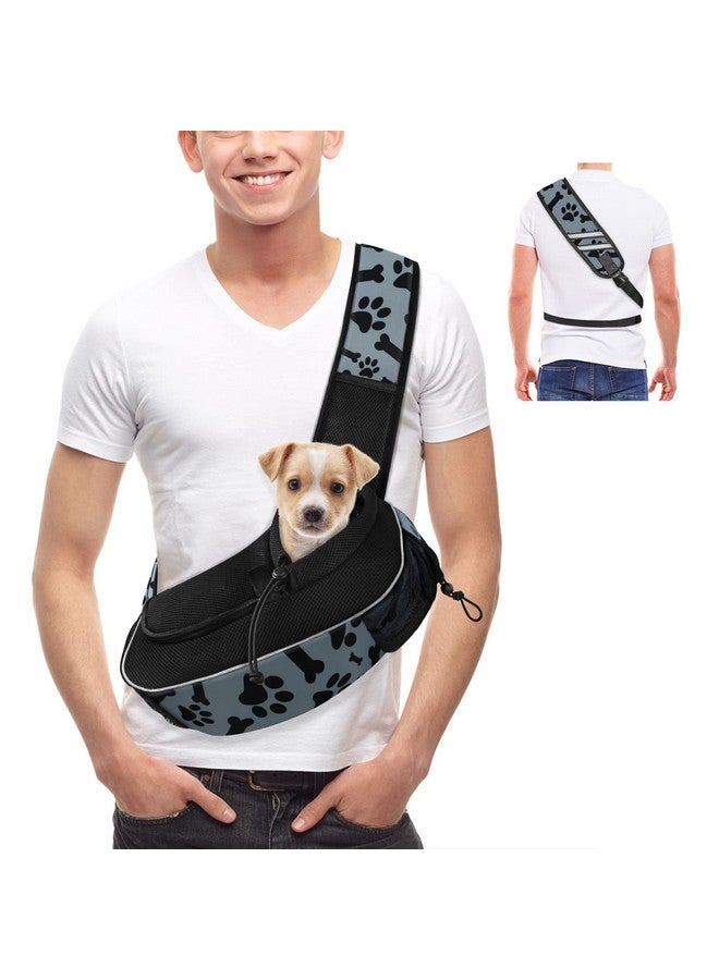 Gloppie Dog Carrier Small Pet Sling Carrier For Small Dogs Cats Hands Free Travel Puppy Bag Satchel Mesh Bag Cute Grey - Image 1