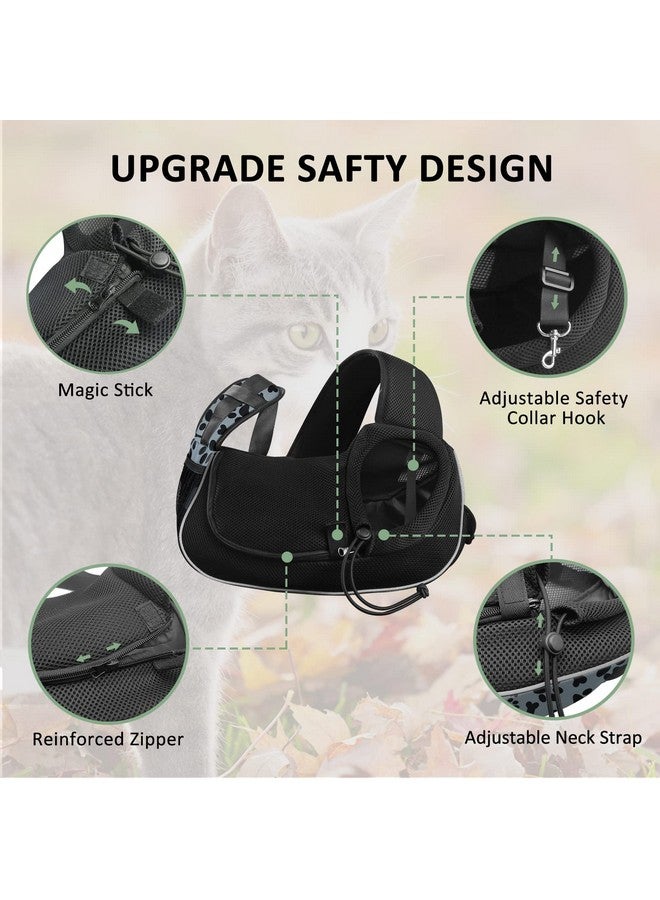 Gloppie Dog Carrier Small Pet Sling Carrier For Small Dogs Cats Hands Free Travel Puppy Bag Satchel Mesh Bag Cute Grey - Image 5