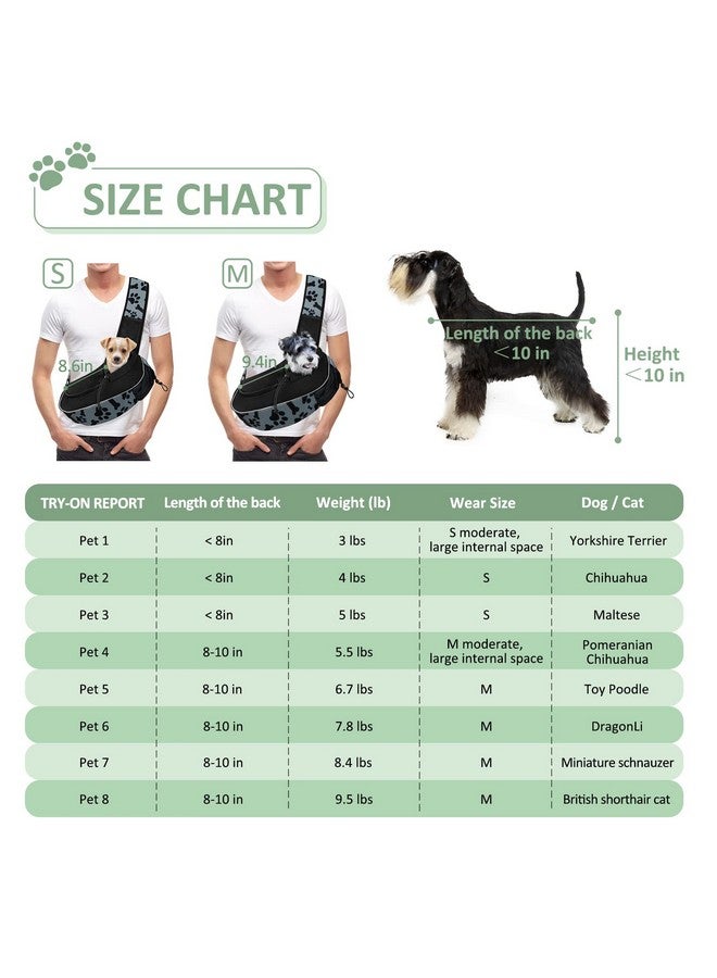 Gloppie Dog Carrier Small Pet Sling Carrier For Small Dogs Cats Hands Free Travel Puppy Bag Satchel Mesh Bag Cute Grey - Image 2