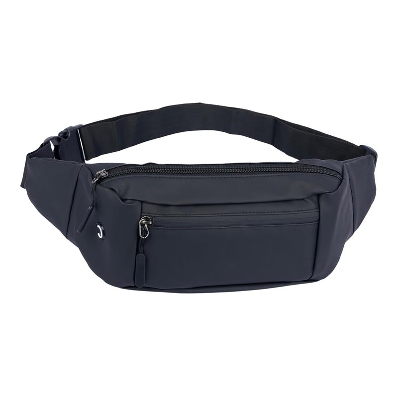 PRANIJ Waist Pack Bag Fanny Pack for Men & Women with Adjustable Strap for Outdoors Workout Traveling Casual Hands-Free Wallets Running Hiking Cycling (Black) - Image 1