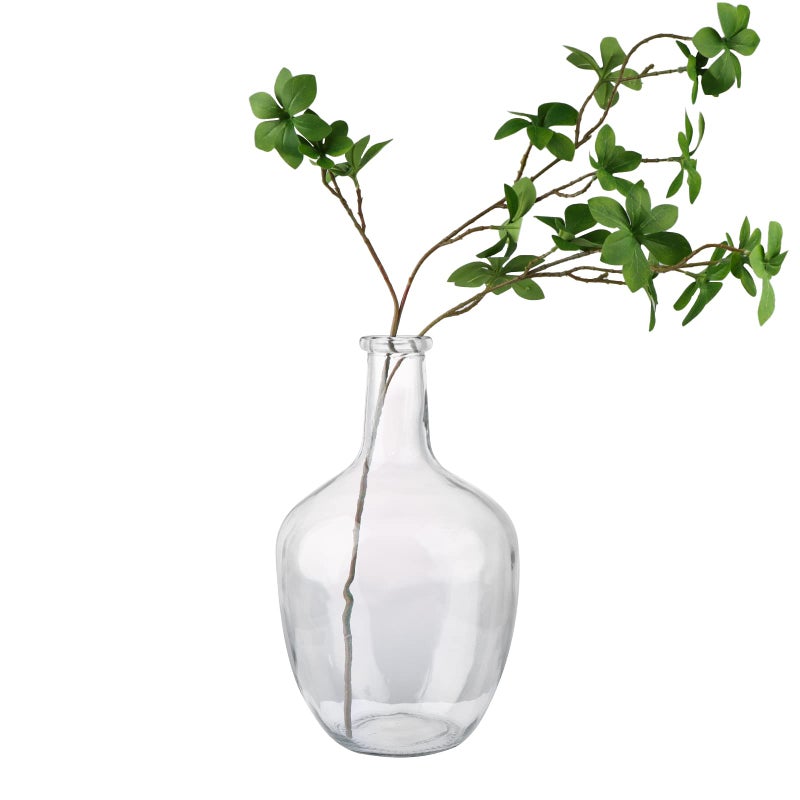 PINIWON Large Clear Glass Vase 112 H x 71 W Bubble Flower Vase for Pampas Grass Stout Jug Vase for Table Centerpieces Home Indoor Decor 1 Piece