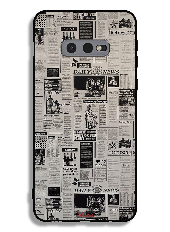 Tolwak Samsung Galaxy S10e Protective Case Cover Newspaper Recording - Image 2