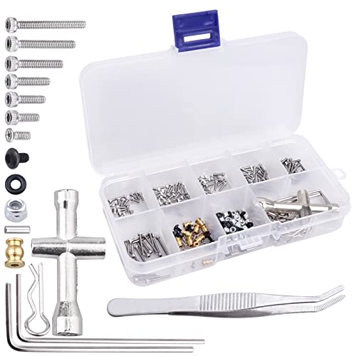 FriHobby 276Pcs RC Screw Kit RC Repair Tool Set for Hardware Fasteners for Axial SCX24 124 RC Crawler Truck Deadbolt C10 Jeep Betty - Image 1