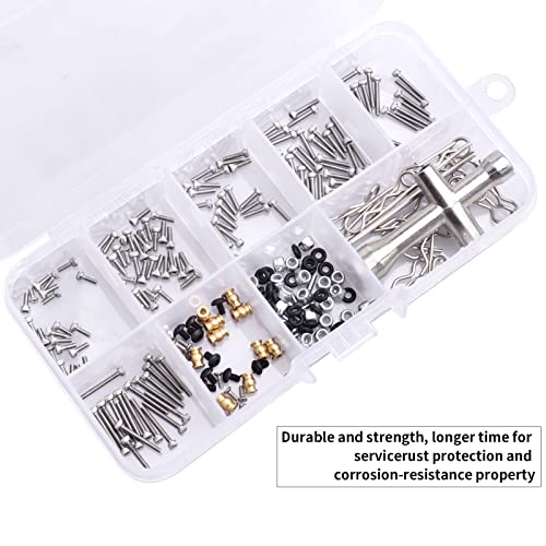 FriHobby 276Pcs RC Screw Kit RC Repair Tool Set for Hardware Fasteners for Axial SCX24 124 RC Crawler Truck Deadbolt C10 Jeep Betty - Image 5