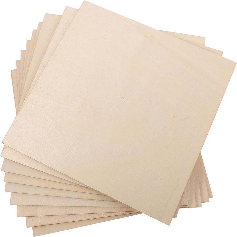 10pcs Square Basswood Boards for Crafts 3mm Thick DIY Wood Slices Wood Blanks for Laser Cutting and Burning Art Projects - Image 1