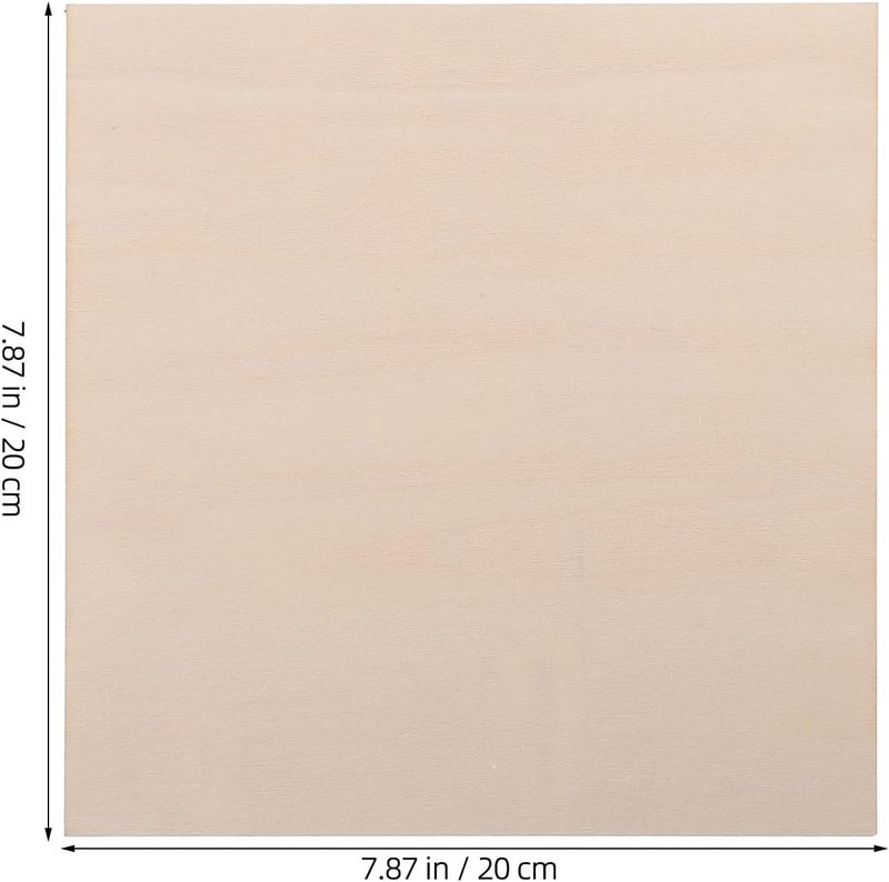 10pcs Square Basswood Boards for Crafts 3mm Thick DIY Wood Slices Wood Blanks for Laser Cutting and Burning Art Projects - Image 2