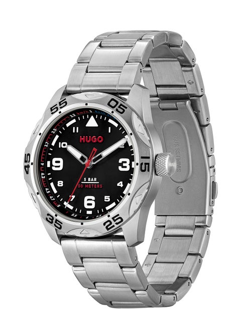 Men's Analog Round Shape Stainless Steel Wrist Watch 1530332 - 42 Mm