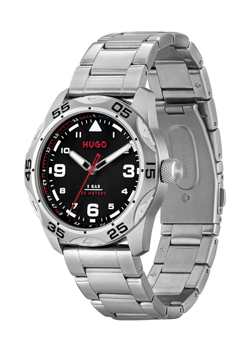 HUGO BOSS Men's Analog Round Shape Stainless Steel Wrist Watch 1530332 - 42 Mm  - Image 1