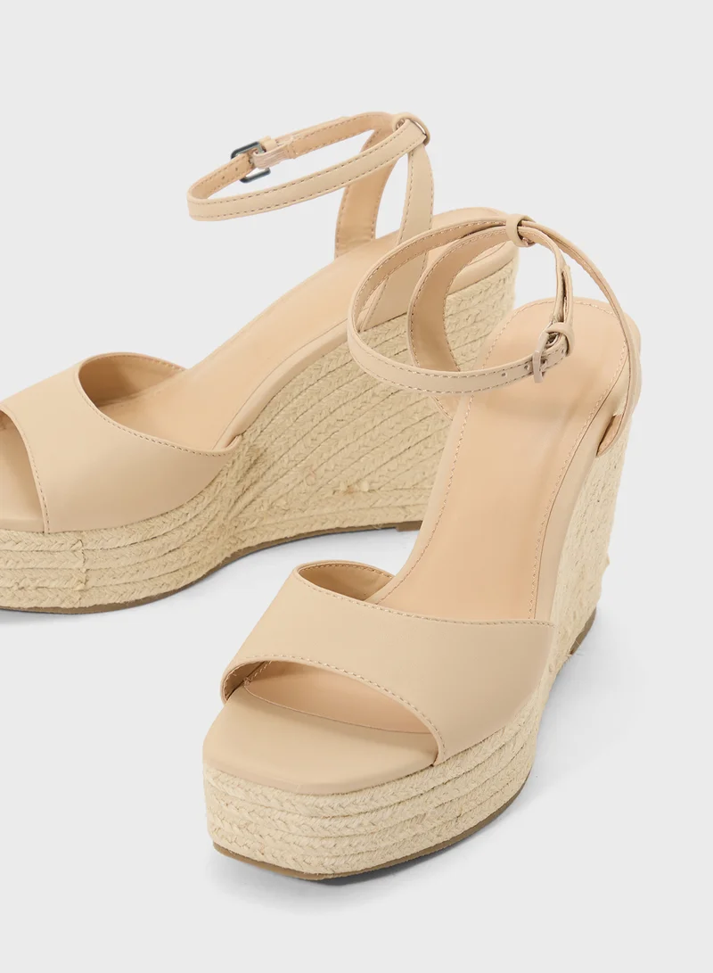 Savannah Collection High Heel Wedge Sandal