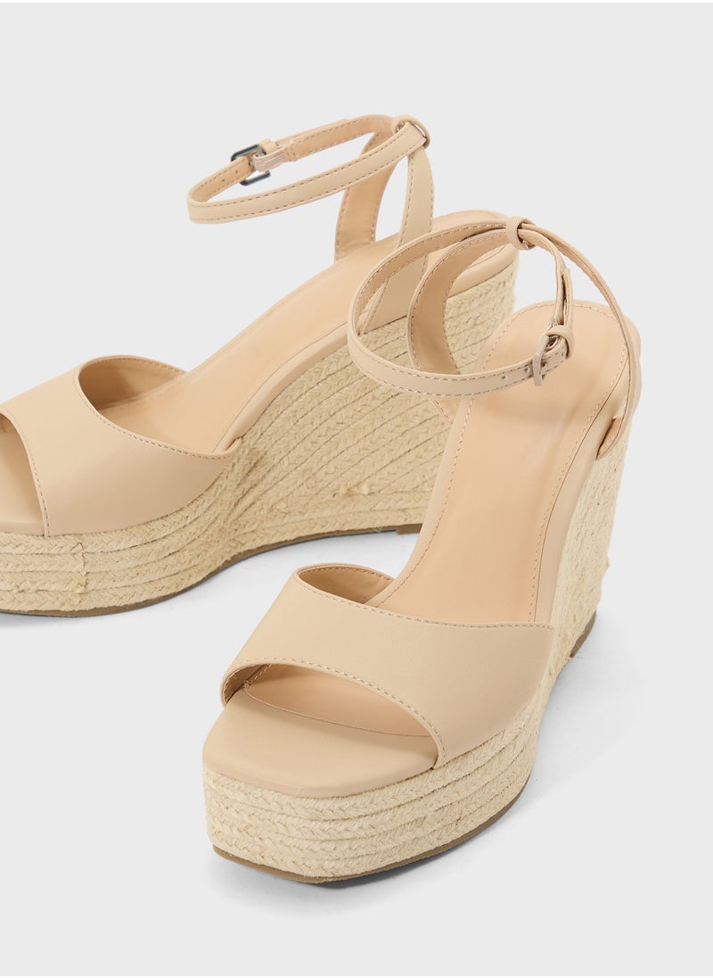 Truffle High Heel Wedge Sandal  - Image 4