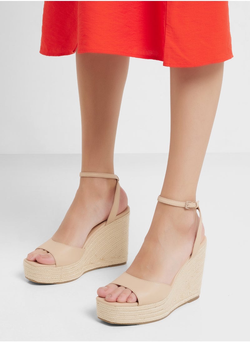 Truffle High Heel Wedge Sandal  - Image 5